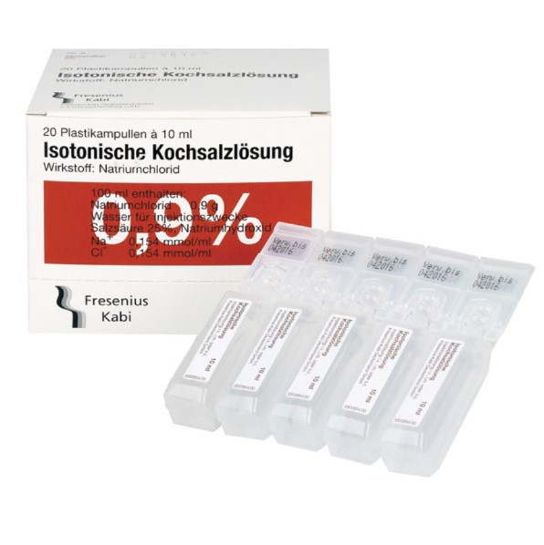 Isotone Kochsalzlösung 20 x 10ml Kunststoffampullen (NaCl) Isotone Kochsalzlösung 20 x 10ml Kunststoffampullen (NaCl)
