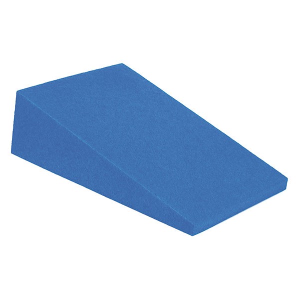 Lagerungskeil flach, 15° - 18 x 24 x 7/1cm (BxLxH) aus blauem, desinfizierbarem Polyethylen