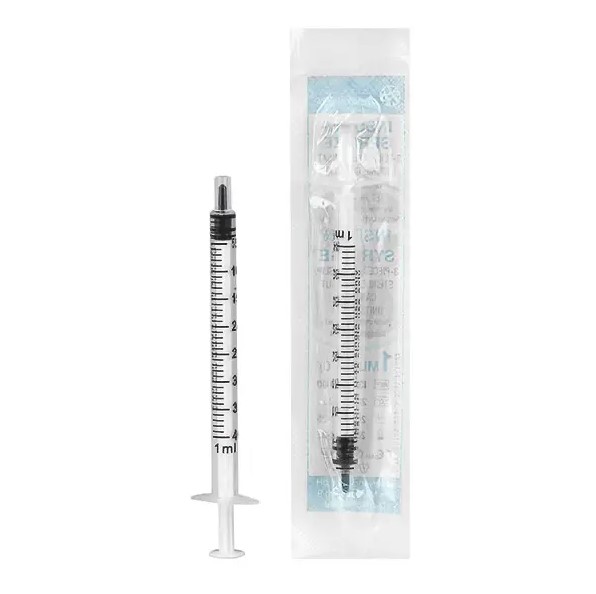 Insulinspritze 1ml - U40, 100 St. 3-teilig, ohne Totraum, ohne Kanüle