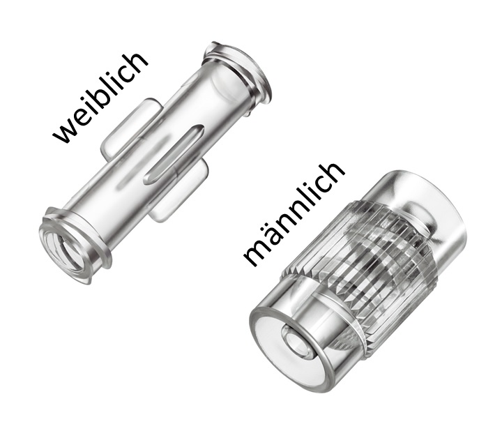 Combifix-Adapter, transparent Luer-Lock, weiblich/weiblich, 1 Stück, steril