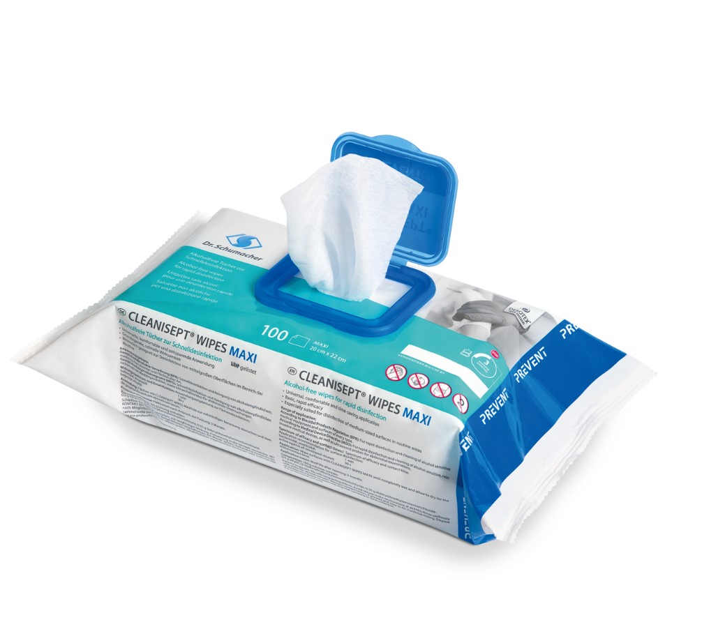 Cleanisept Wipes MAXI 100 St. Wischdesinfektion, alkoholfrei für Ultraschallköpfe geeignet
