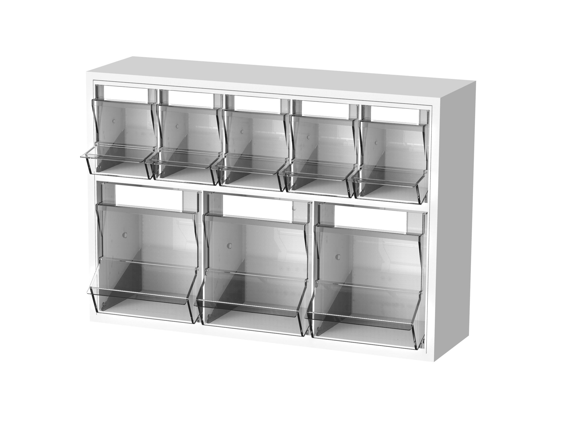 Injektionsset PicBox® multi First-in / First-out System weißes kuststofffunriertes Gehäuse