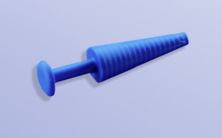 Katheterstopfen mit Handgriff, 55mm, blau, steril, 100 St. Katheterstopfen mit Handgriff, 55mm, blau, steril, 100 St.