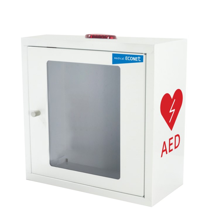 Wandkasten mit Alarm für AED Defibrillatoren ECO Pad und ME PAD Wandkasten mit Alarm für AED Defibrillatoren ECO Pad und ME PAD