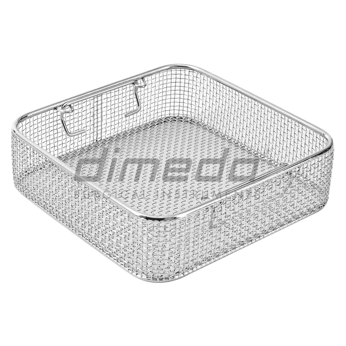 Siebkorb 255 x 245 x 50mm, mit Fallgriff, flaches Drahtgewebe, Stapelbar