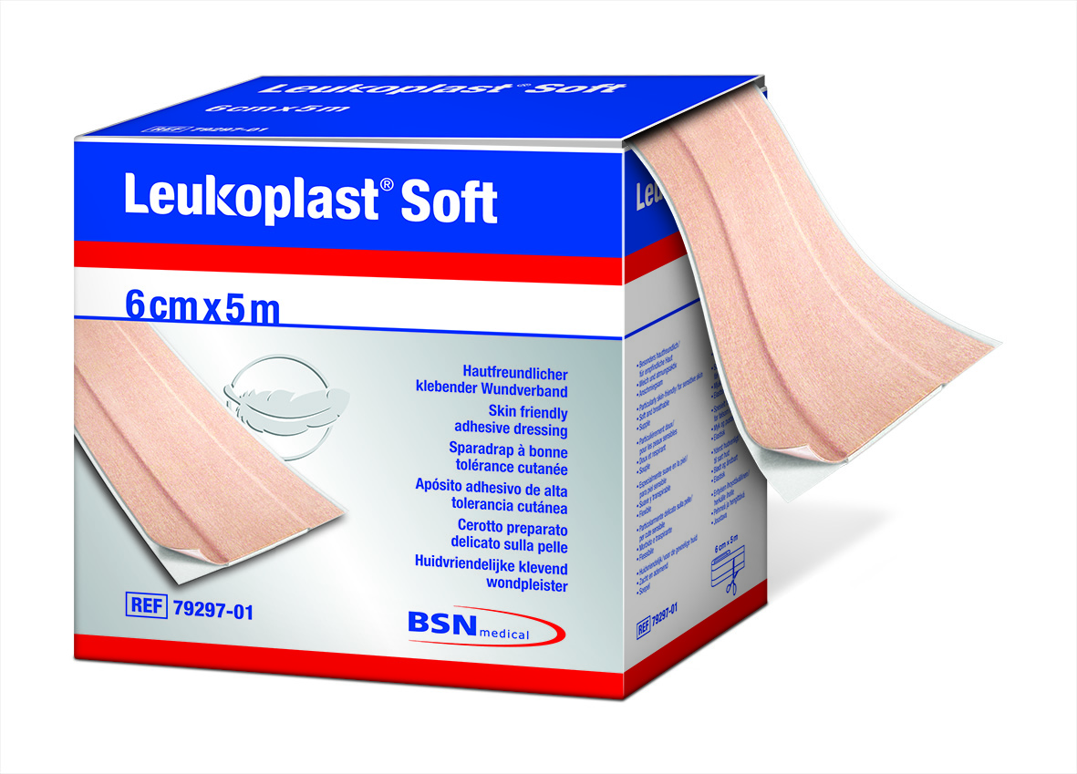 Leukoplast® soft - besonders hautfreundlicher Wundschnellverband für empfindliche Haut, 5m Rolle Leukoplast® soft - besonders hautfreundlicher Wundschnellverband für empfindliche Haut, 5m Rolle