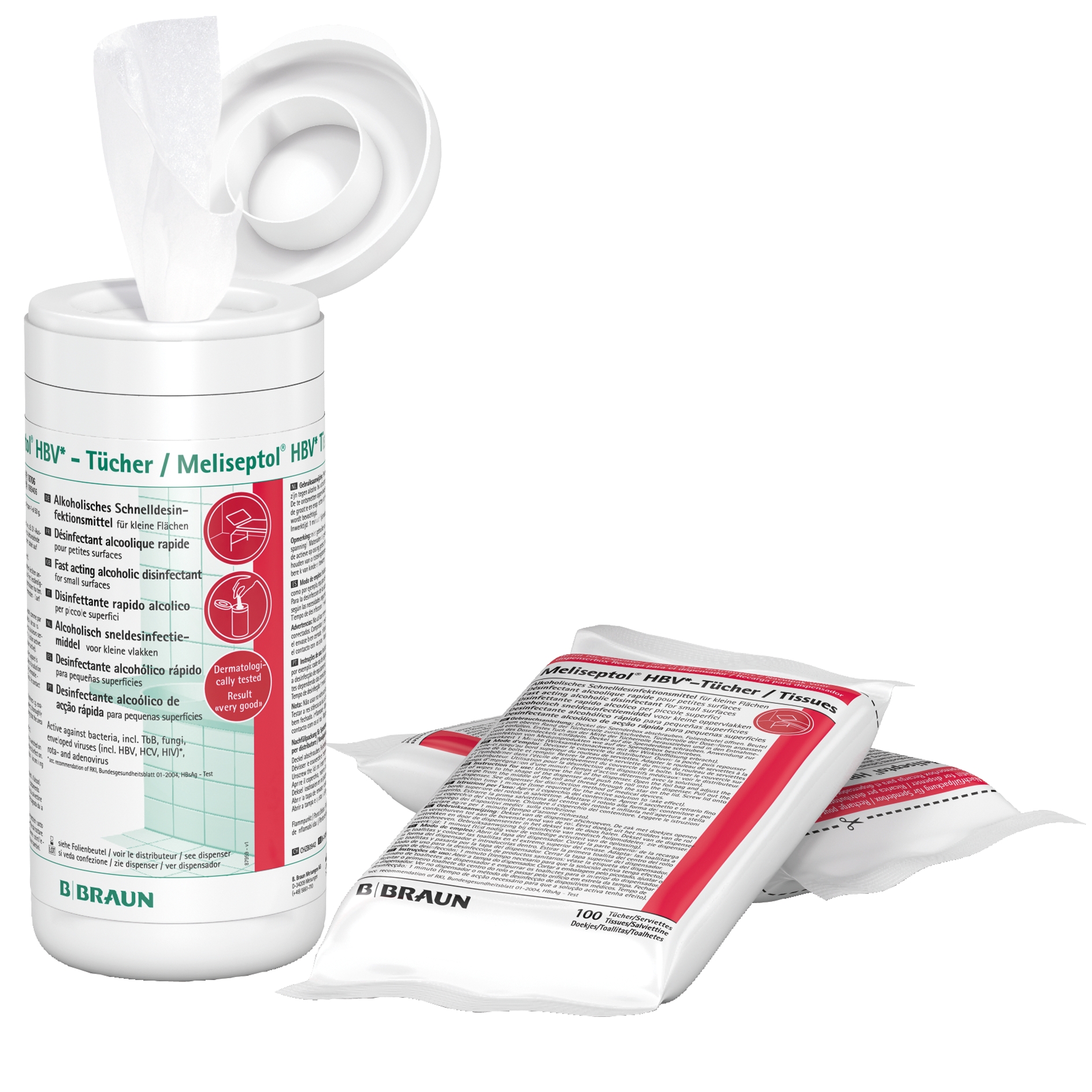 Meliseptol HBV Tücher, 100 St. Nachfüllpack