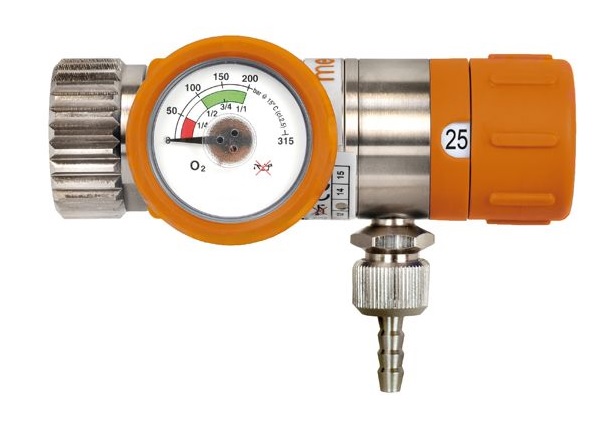 Sauerstoff-Druckminderer Rescue 25 Bereich: 0-25l/min. Sauerstoff-Druckminderer Rescue 25 Bereich: 0-25l/min.