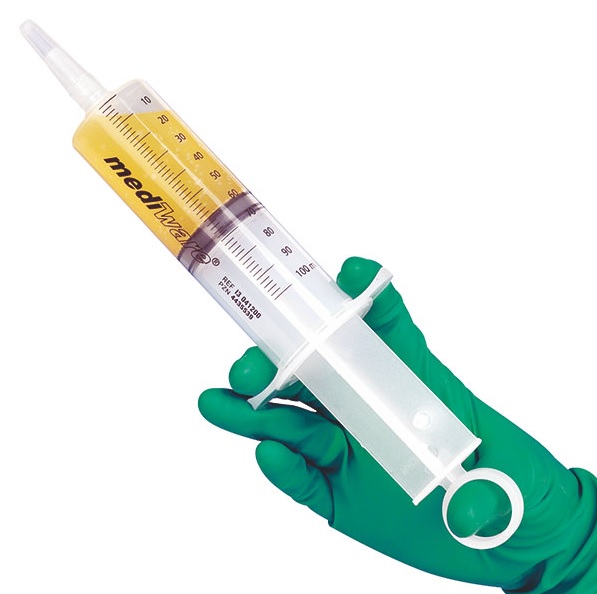 Blasenspritze 100ml steril mit Katheteransatz und Aspirationsring, 25 Stück Blasenspritze 100ml steril mit Katheteransatz und Aspirationsring, 25 Stück