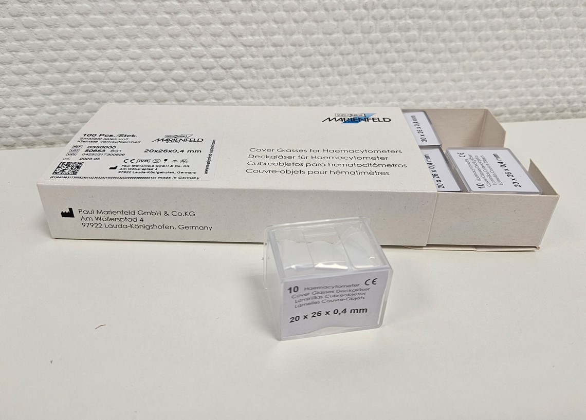 Haemacytometer Deckgläser 20 x 26cm 10 Stück, CE Konform *0350000* Haemacytometer Deckgläser 20 x 26cm 10 Stück, CE Konform *0350000*