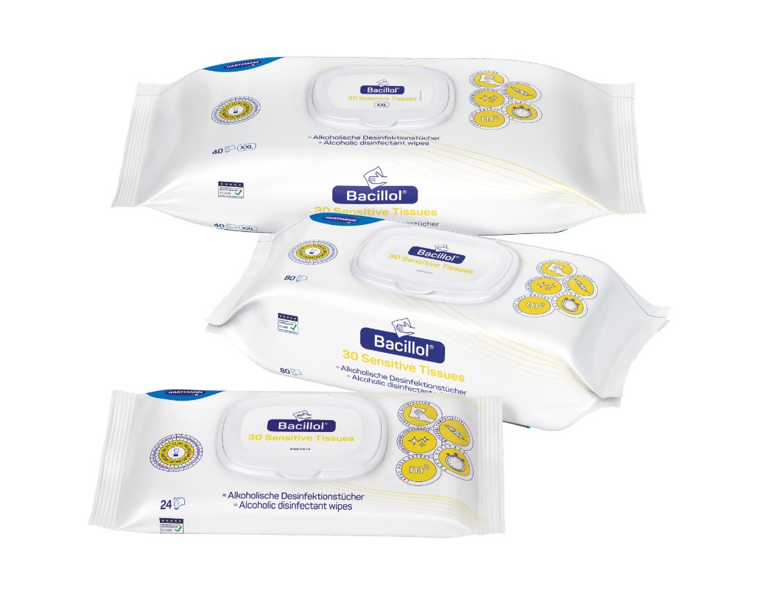 Bacillol 30 Sensitiv Green Tissues, 120 St. Flächendesinfektionstücher