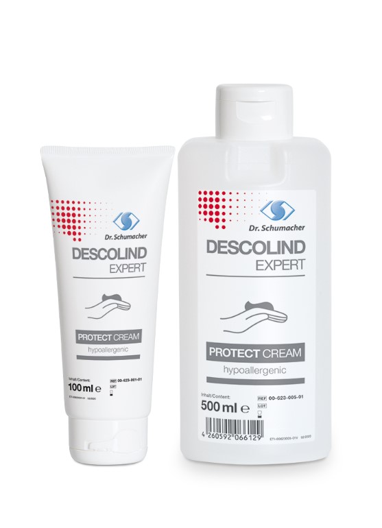 Descolind Expert Protect Cream - hypoallergene Hautschutzcreme für die zu Allergien neigende Haut, farbstoff- und parfümfrei