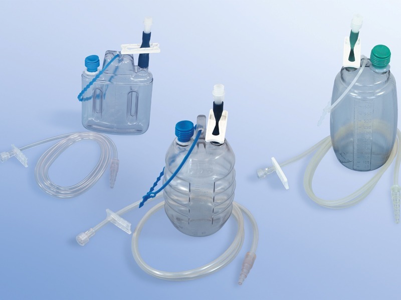 REDON-Flasche eckig 200ml OP-System 60 St., m. Verbindungsschlauch vorvakuiert REDON-Flasche eckig 200ml OP-System 60 St., m. Verbindungsschlauch vorvakuiert