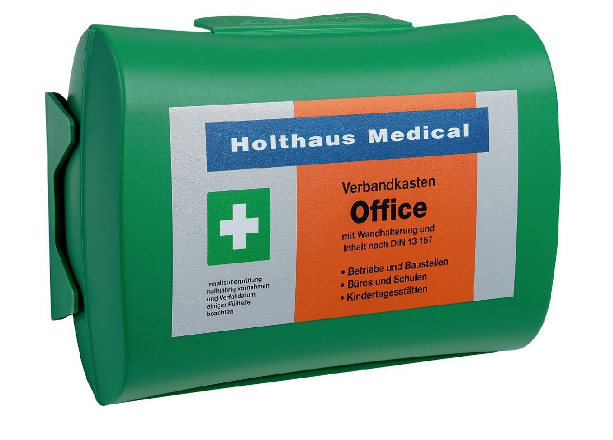 Betriebsverbankasten Office - DIN 13157 mit integrierter Wandhalterung Betriebsverbankasten Office - DIN 13157 mit integrierter Wandhalterung