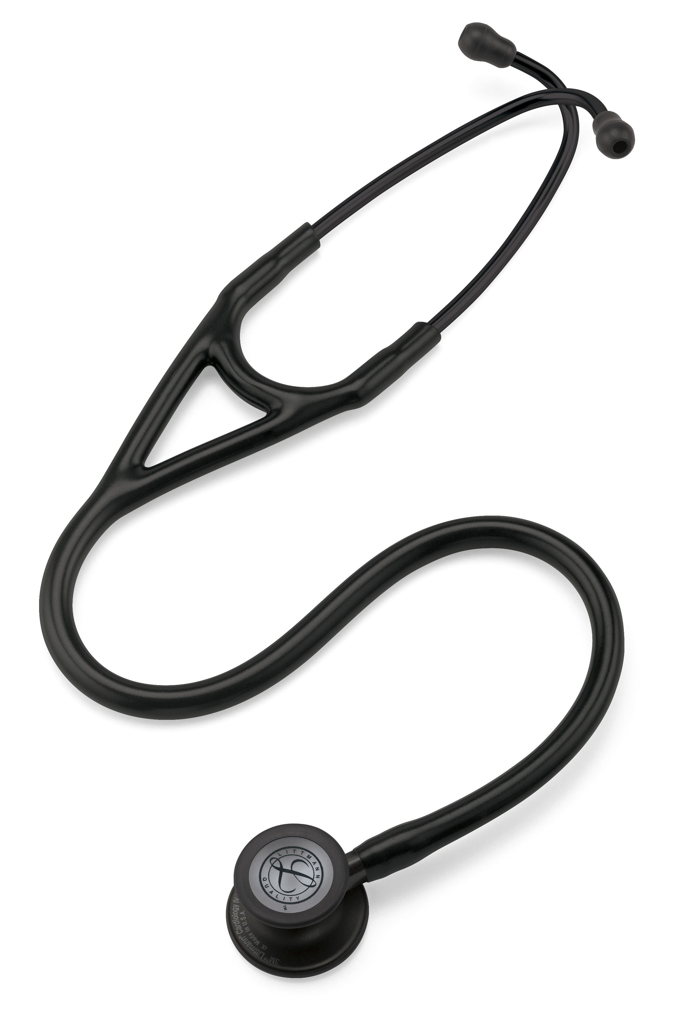 Littmann® Cardiology IV mit einheitlich schwarzem Bruststück und Ohrbügel