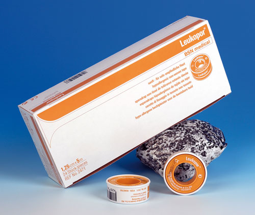 Leukopor 2,5cm x 5m im Schutzring, 12 St.