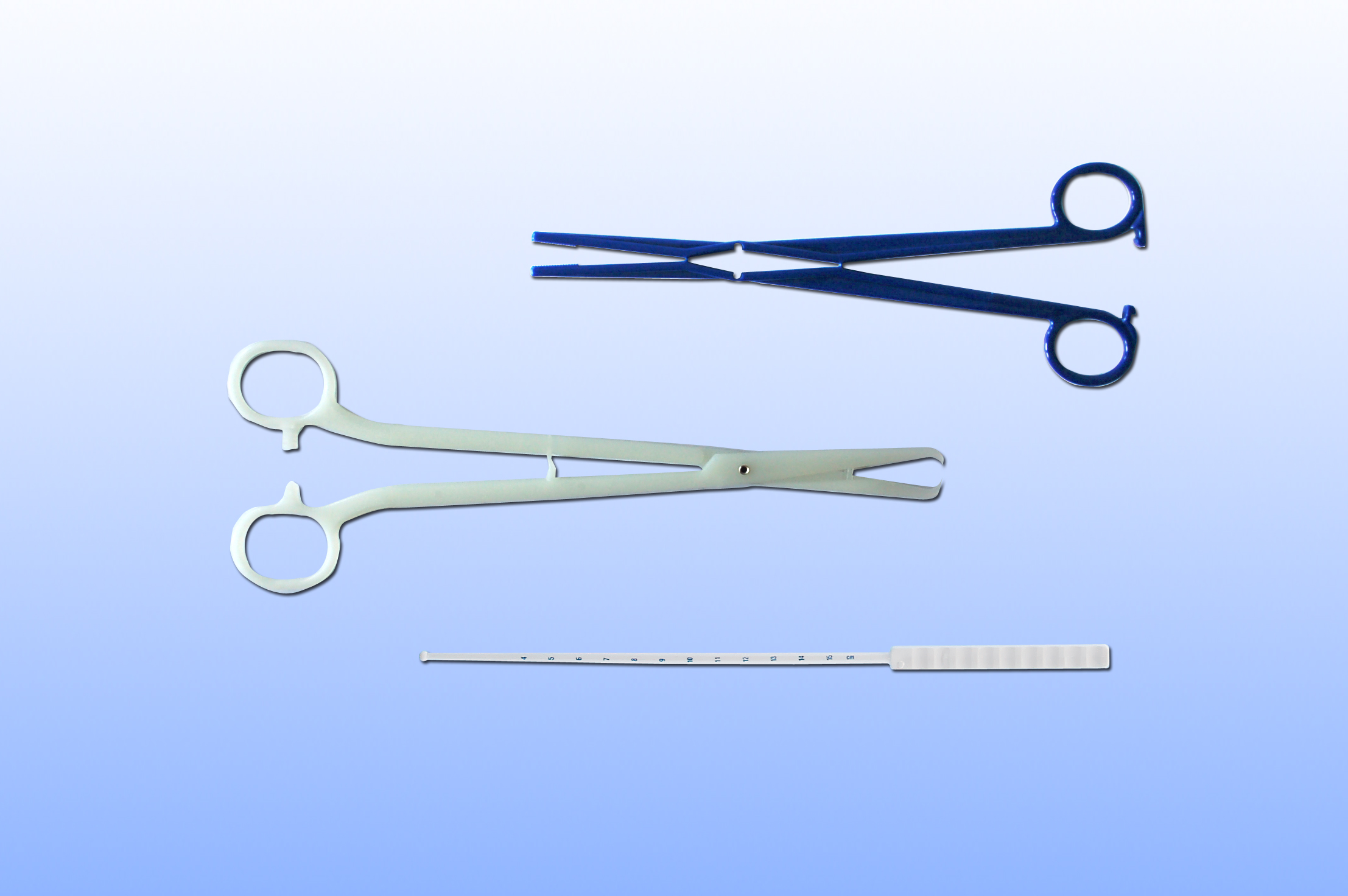 steriles Gyn-Set II bestehend aus: Fasszange, Kugelzange und Uterussonde (IUD / IUP-Set) 15 Sets