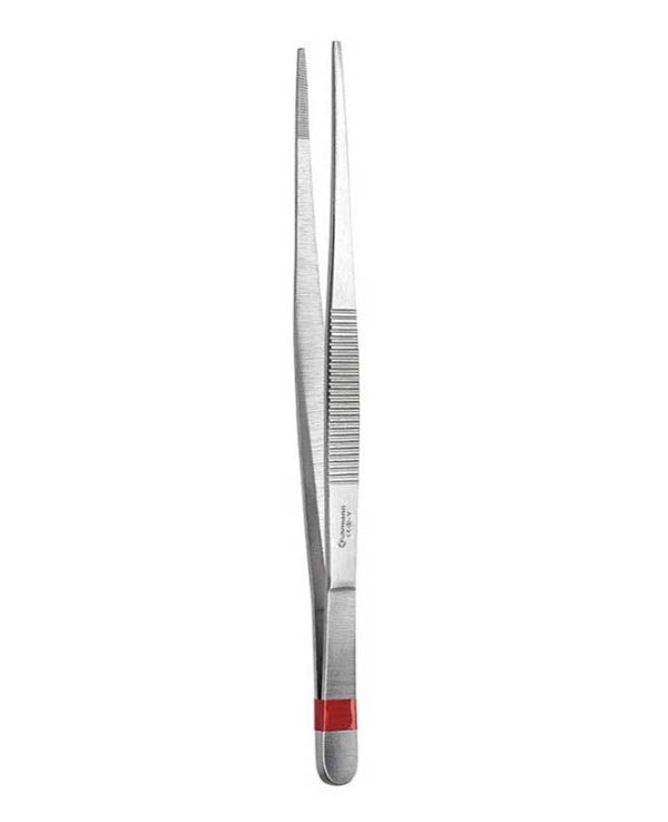 Einmalpinzette anatomisch 14,5cm, schmal, sehr fein 25 Stück, aus Metall