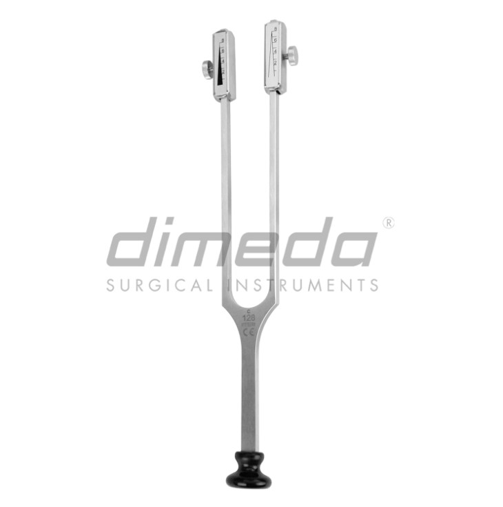 Stimmgabel n. Rydel/Seiffer c128/c64 mit Fuß und verstellbarem Dämpfer