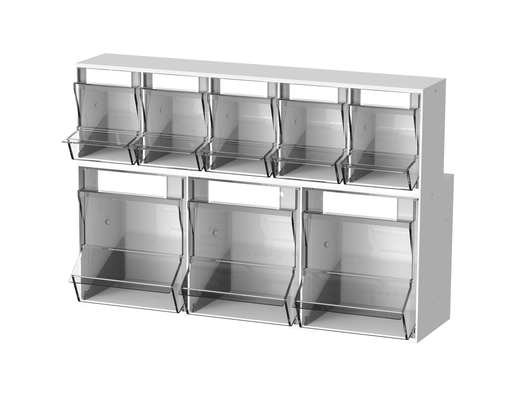 Injektionsset PicBox® First-in / First-out System Set aus Spender mit 3 und 5 Schütten