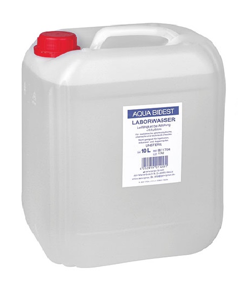 Aqua Dest-Laborwasser, 10 Liter
