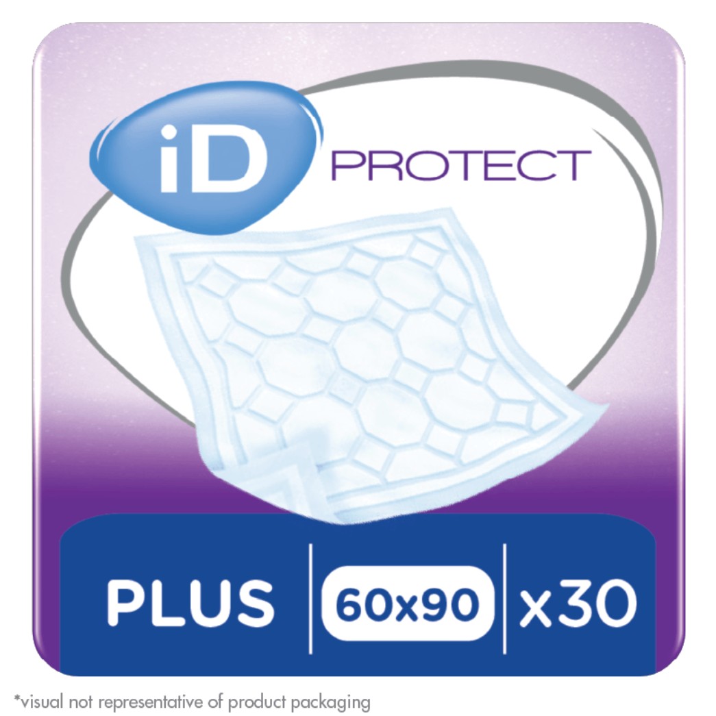 Krankenunterlagen 60 x 90cm ID Discreet Underpads Extra Plus, 4 x 30 Stück (120 St.)