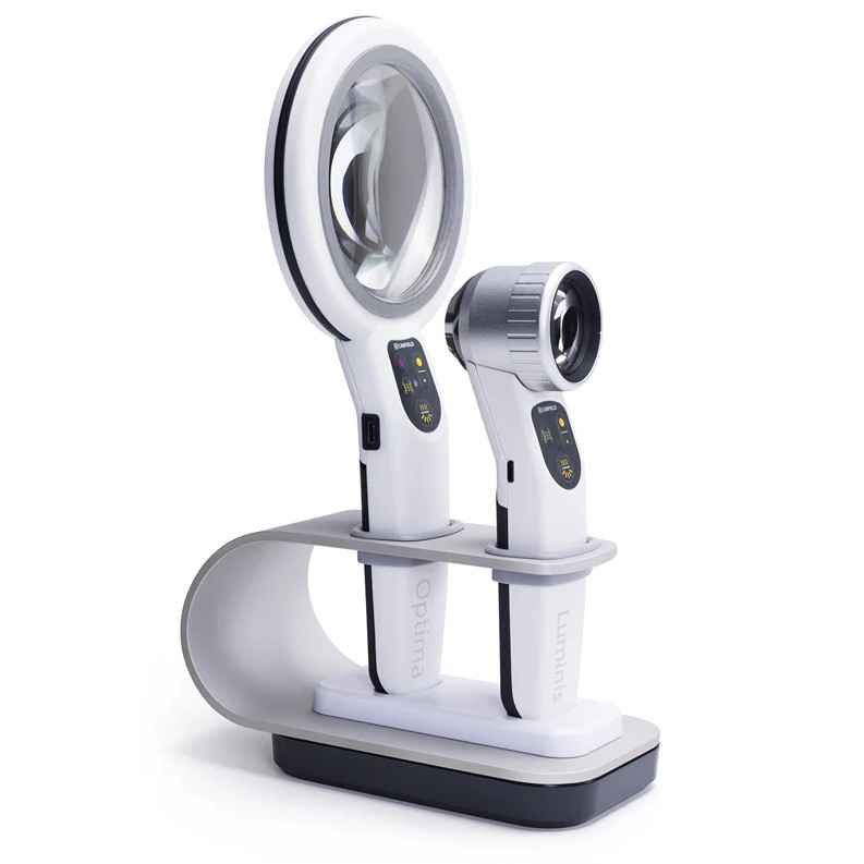 Doppel-Ladestation für Luminis- und Optima-Dermatoskope Doppel-Ladestation für Luminis- und Optima-Dermatoskope