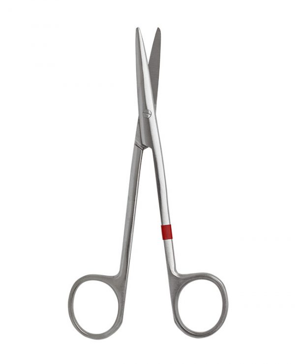 Einmal-Schere Metzenbaum 14,5cm, stumpf/stumpf, gebogen 25 Stück, aus Metall