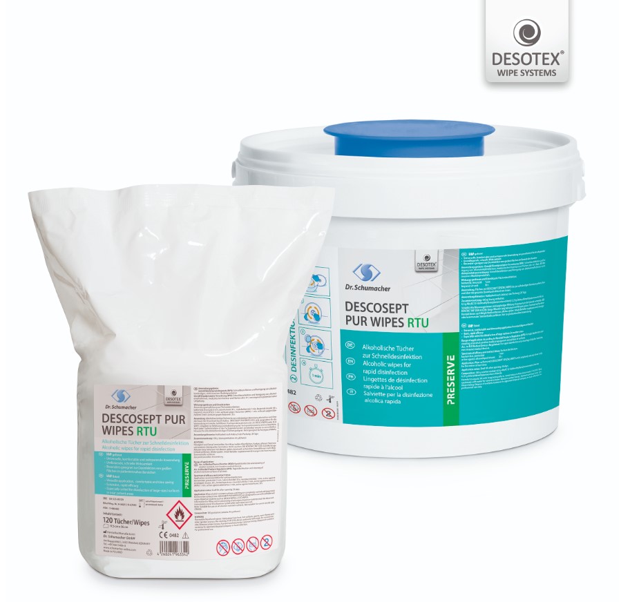 Descosept Pur Wipes RTU, 120 St. alkoholische Tücher zur Schnelldesinfektion