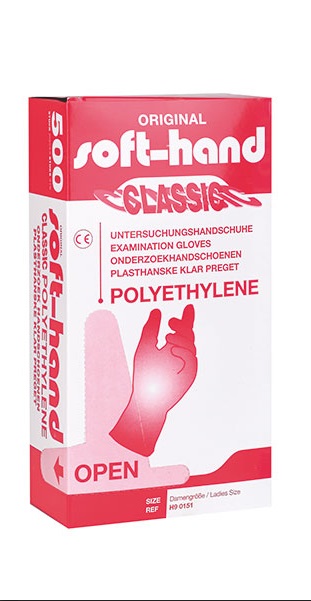 PE-Handschuhe Damengröße 500 St. gehämmert, unsteril, soft-hand