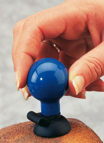 Brustwandsaugelektrode blau mit Metallglocke
