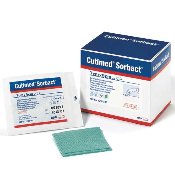 Cutimed Sorbact 4 x 6cm 42 sterile Kompressen