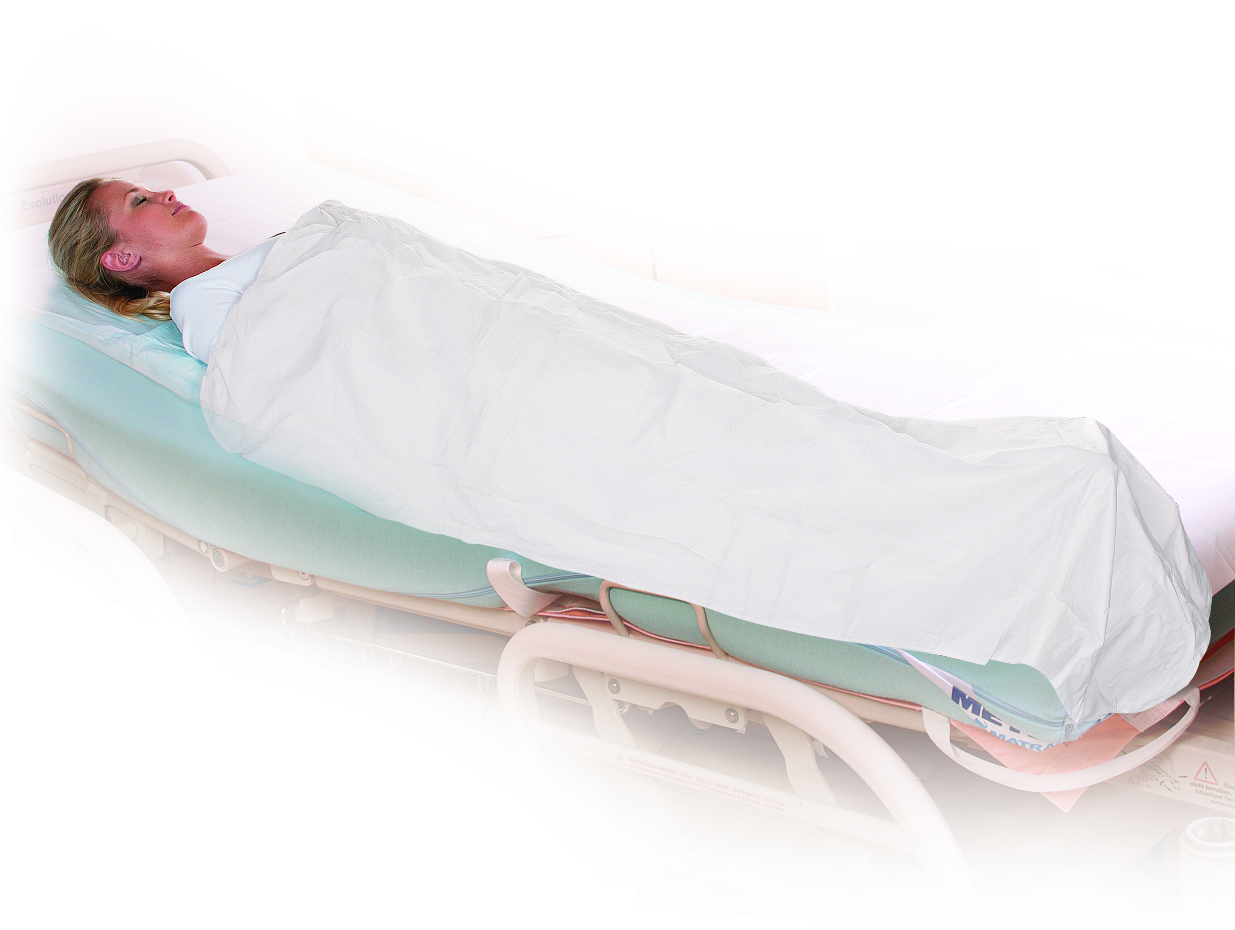 Einweg-Patientendecke 9-lagig, weiß (260g) mit PP-Vlies Außenhülle, 110 x 190cm 50 Stück einzeln