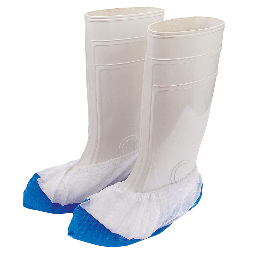 Überschuhe mit CPE Laufsohle (weiß/blau) 50 St.