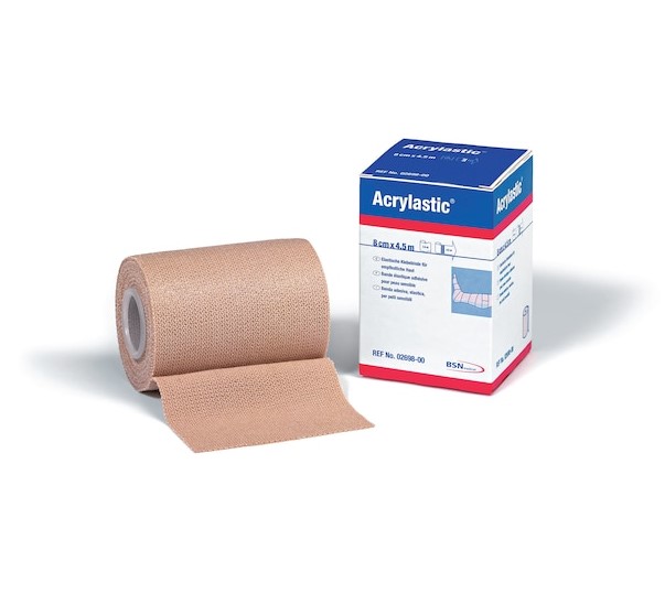Acrylastic - elastische Klebebinde, 60 % Längsdehnung - 12 Binden