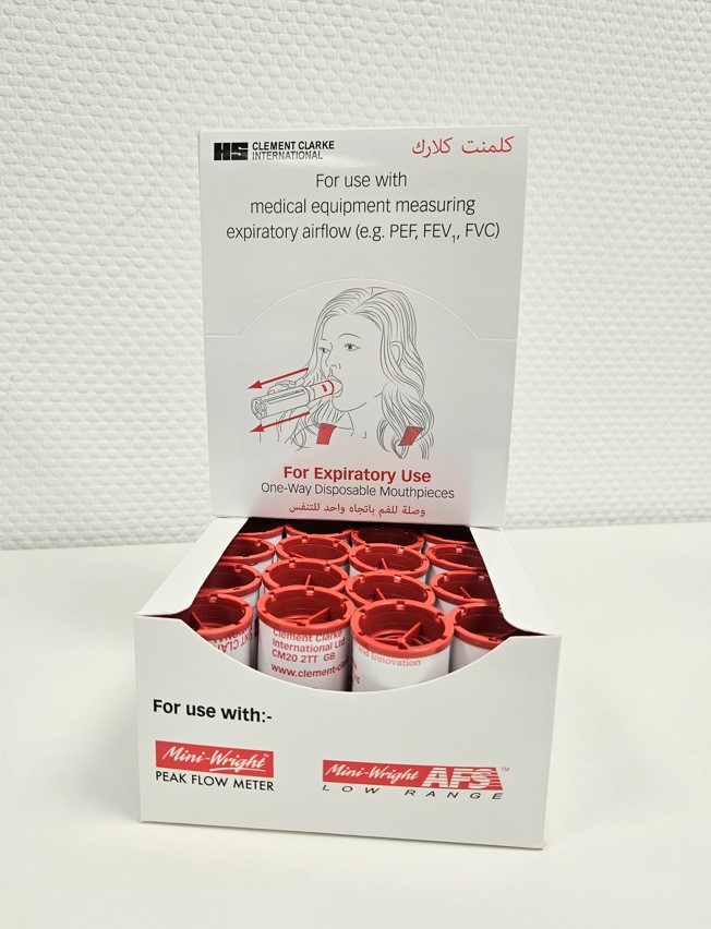 Einmal-Mundstücke für Peak Flow Meter, 5 x 20 St. Einmal-Mundstücke für Peak Flow Meter, 5 x 20 St.