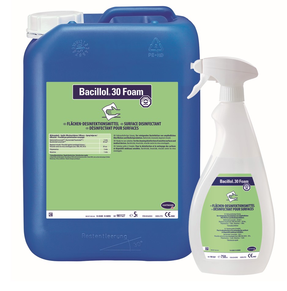 Bacillol® 30 Foam  - alkoholisches Schnell-Desinfektionsmittel für empfindliche Oberflächen