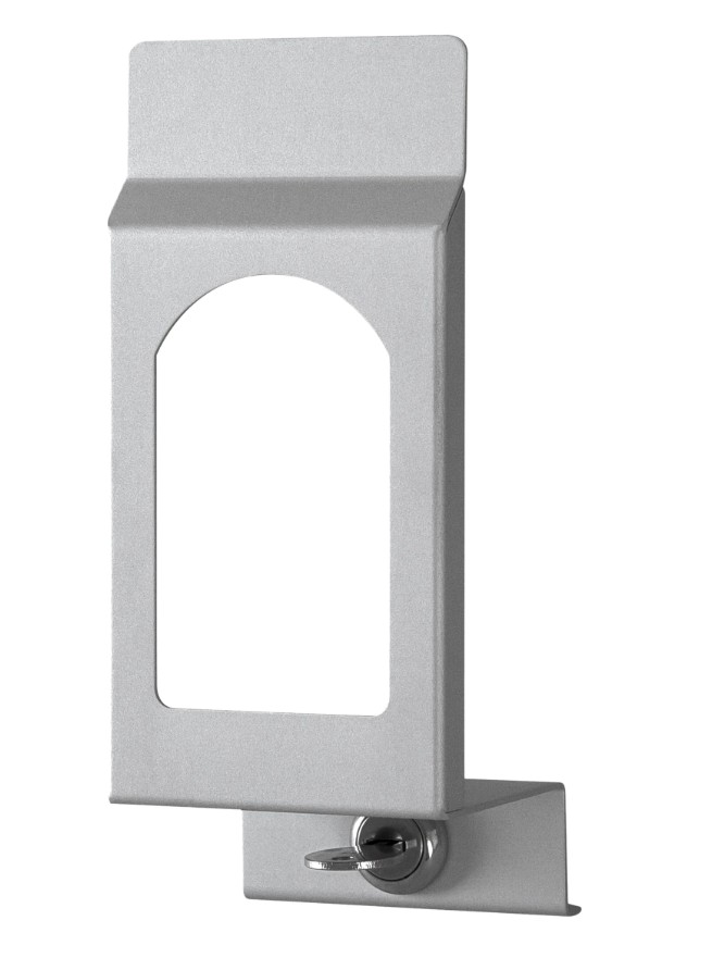 Frontblende gewölbt mit Sichtfenster für 500ml Desinfektionsmittel- und Seifenspender aus Aluminium