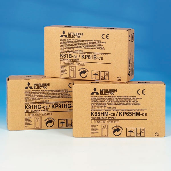 Printerpapier Mitsubishi K 61B 4 Rollen, 110mm x 21m