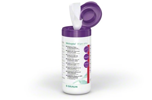 Meliseptol Wipes ultra sensitive, alkoholfreie viruzide Desinfektionstücher in Spenderbox, 100 St.
