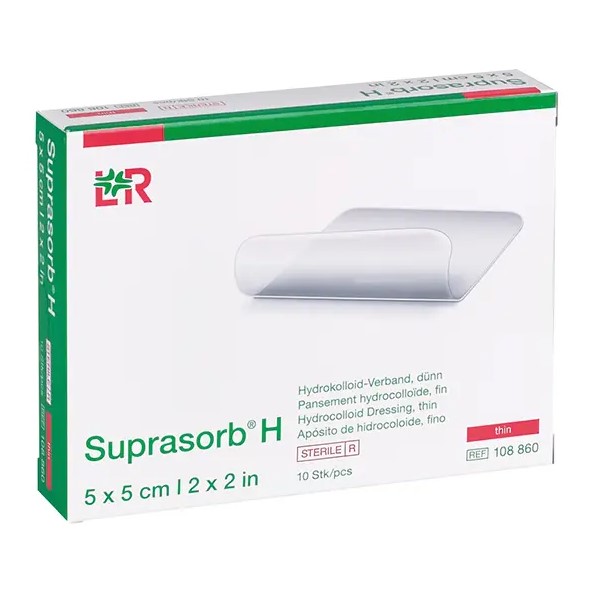 Suprasorb H 5 x 10cm, 8 St. Hydrokolloid-Verband, dünn Suprasorb H 5 x 10cm, 8 St. Hydrokolloid-Verband, dünn