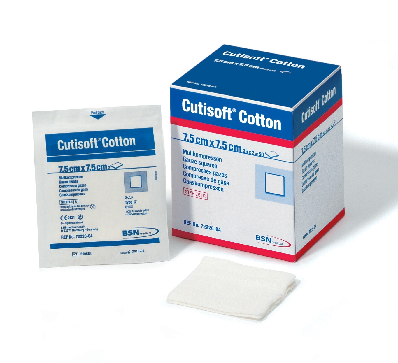 Mullkompressen steril, ohne Röntgenkontrastfaden Mullkompressen steril, ohne Röntgenkontrastfaden