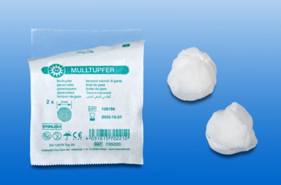 Mulltupfer Ø 3cm, 25 x 2 Tupfer Mulltupfer Ø 3cm, 25 x 2 Tupfer