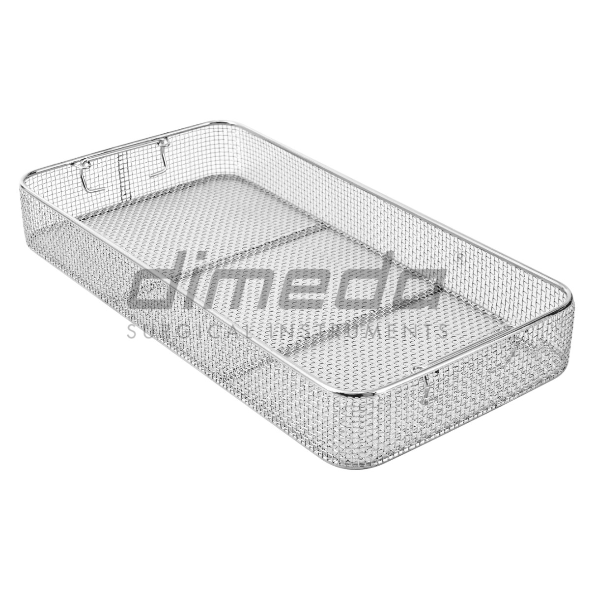 Siebkorb 540 x 245 x 50mm, mit Fallgriff, flaches Drahtgewebe, Stapelbar