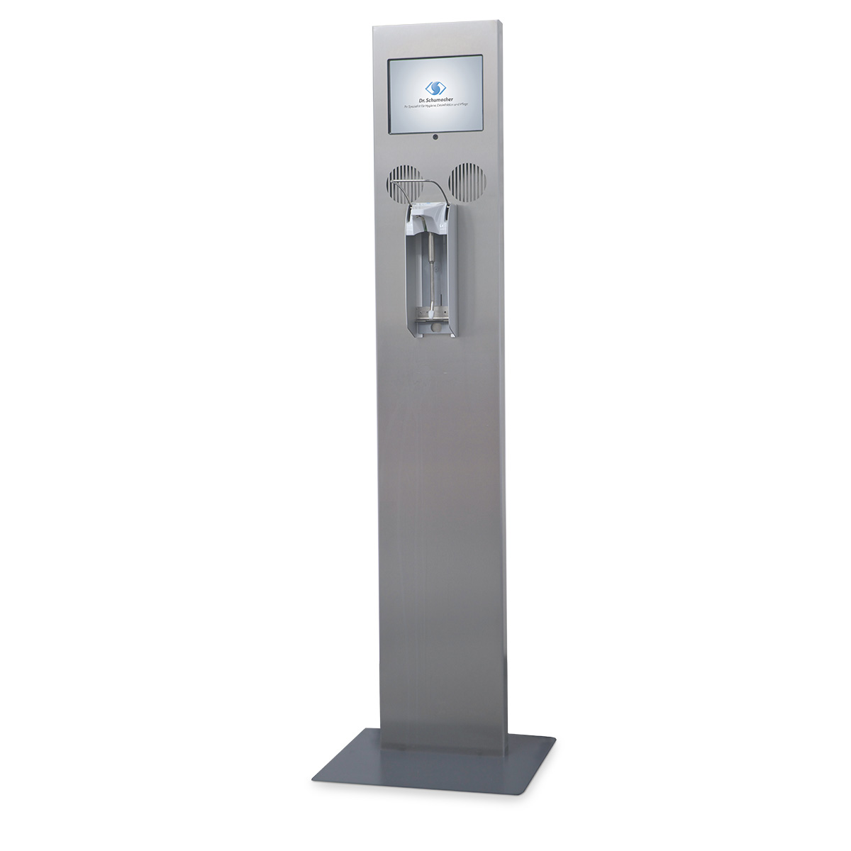 Desipoint Pro Desinfektionssäule mit TFT-Bildschirm fertig montiert, mobile Säule mit Fuß, (ohne