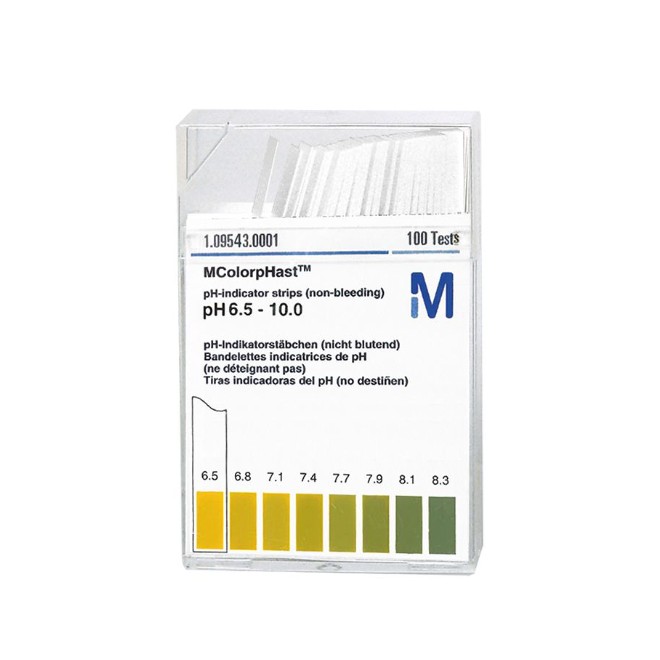 Merck pH Indikatorstäbchen pH 6,5 - 10,0 - 100 Stück Merck pH Indikatorstäbchen pH 6,5 - 10,0 - 100 Stück