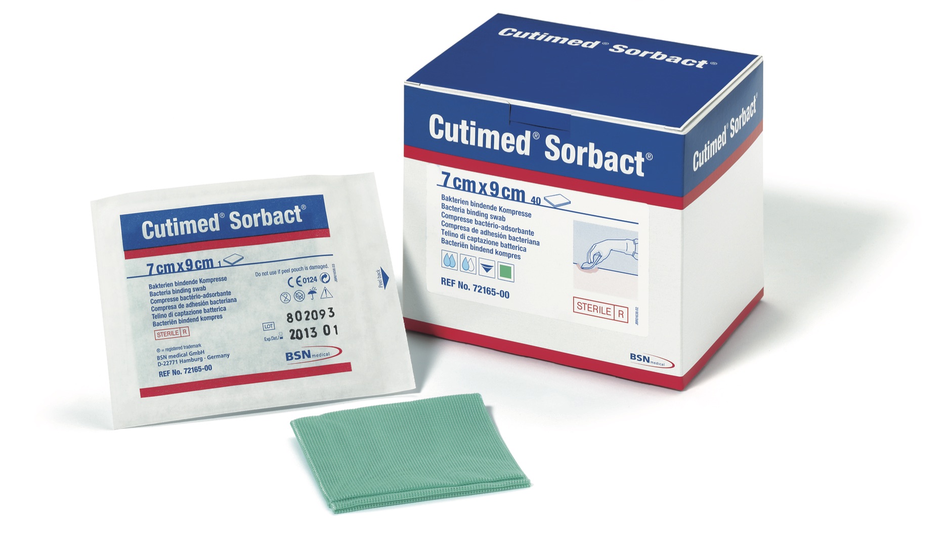 Cutimed Sorbact 10 x 10cm 6 sterile Saugkompressen