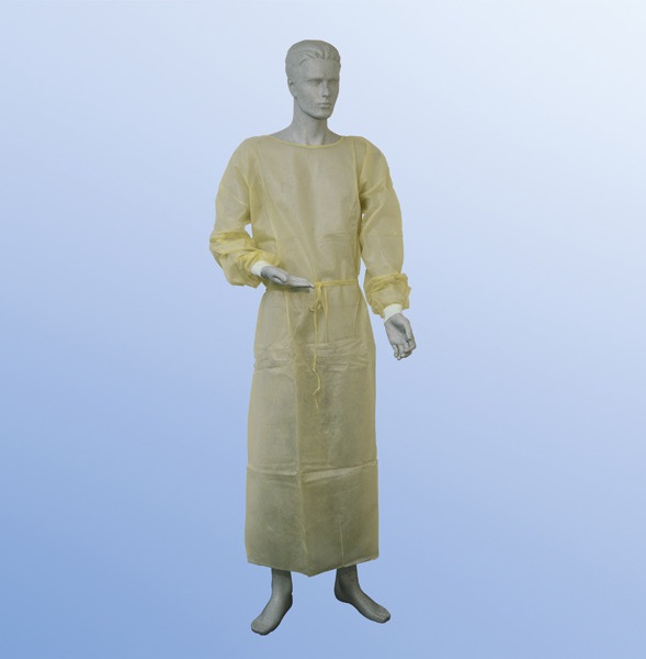 Einwegbesucher/- Arbeitskittel gelb mit Rückenöffnung, Ärmel und Brust feutigkeitsabweisend, 10 St. Einwegbesucher/- Arbeitskittel gelb mit Rückenöffnung, Ärmel und Brust feutigkeitsabweisend, 10 St.