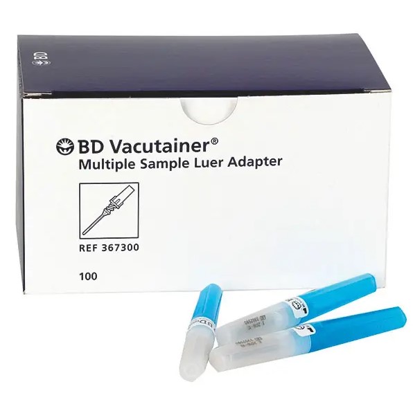 BD Vacutainer Luer-Adapter mit Ventil, 100 St. BD Vacutainer Luer-Adapter mit Ventil, 100 St.