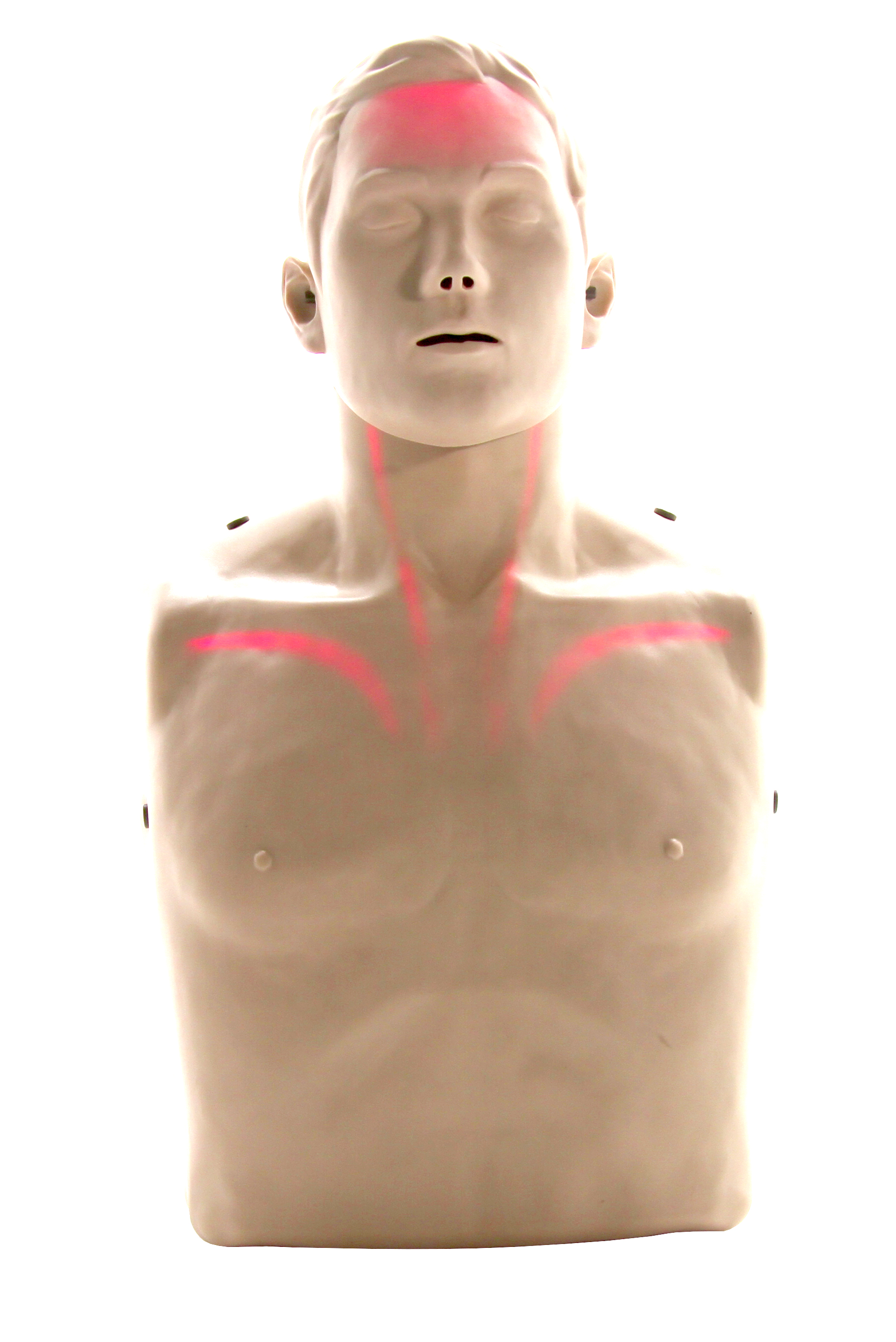 Reanimationspuppe "Brayden" mit roter LED Blutfluss-Anzeige Reanimationspuppe "Brayden" mit roter LED Blutfluss-Anzeige